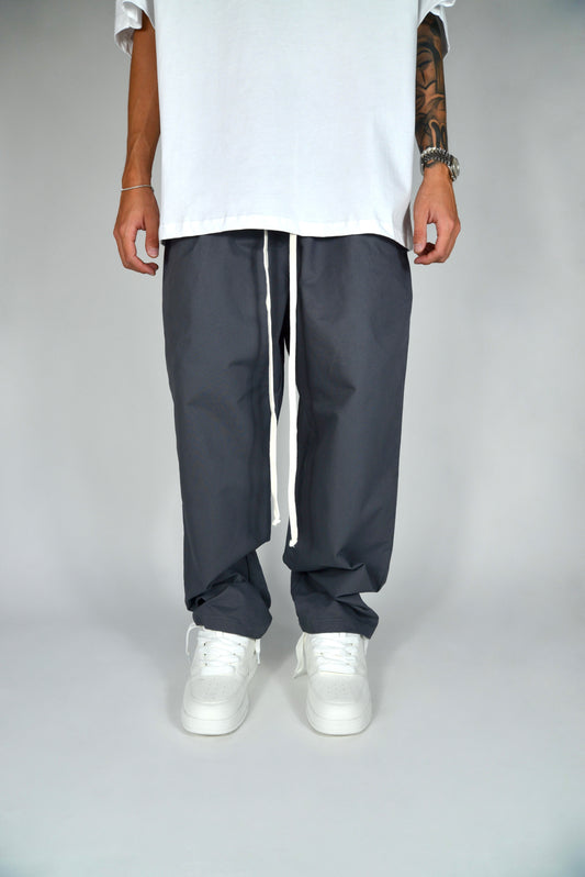 Pantalaccio In Cotone Fondo Ampio Grigio