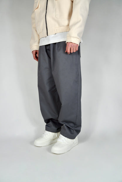 Pantalone Straight Leg Grigio
