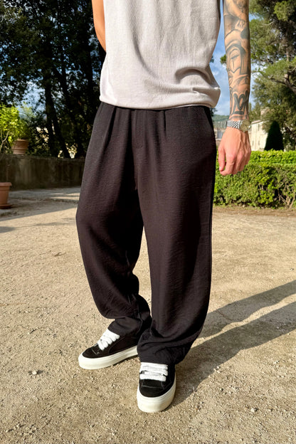 Pantalone In Viscosa Nero