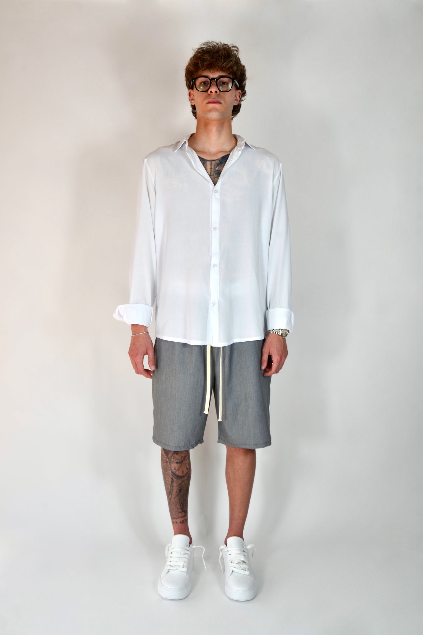 Pantaloncino Elegante Grigio