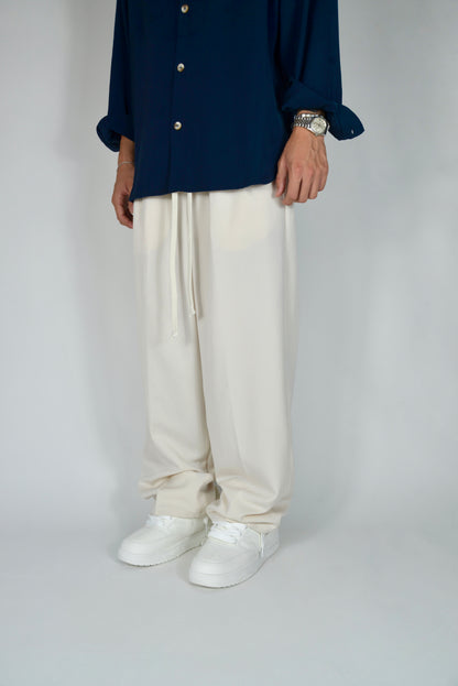 Pantalaccio Elegante Panna Oversize Fit