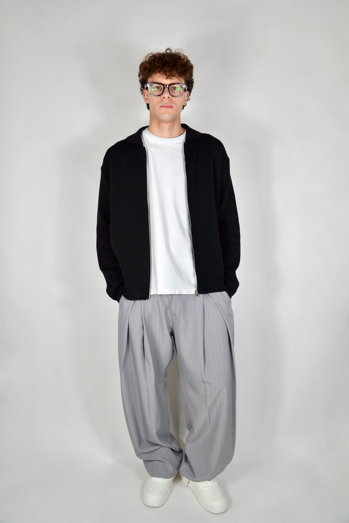 Pantalone Gessato Grigio