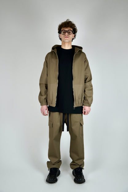 Coordinato In Bull Di Cotone Cargo Cammello