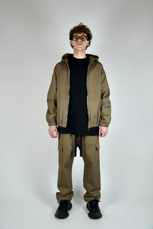 Coordinato In Bull Di Cotone Cargo Cammello
