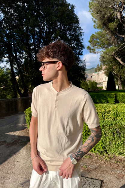 T-shirt Serafino Beige