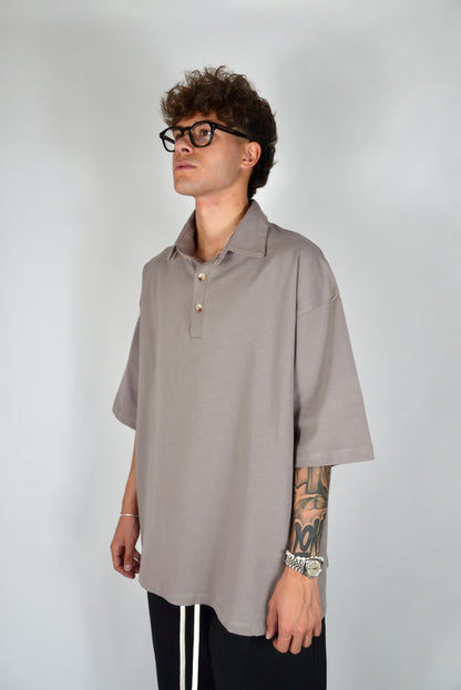 Polo Oversize Fango