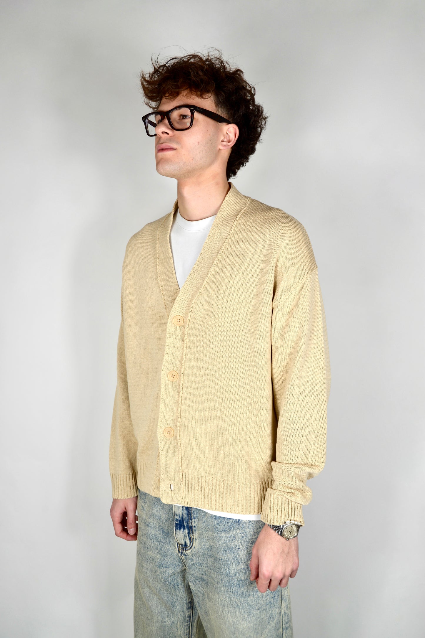 Cardigan Cropped Beige