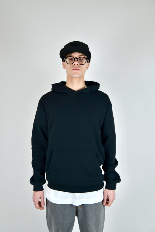 Felpa In Cotone Regular Fit Nera