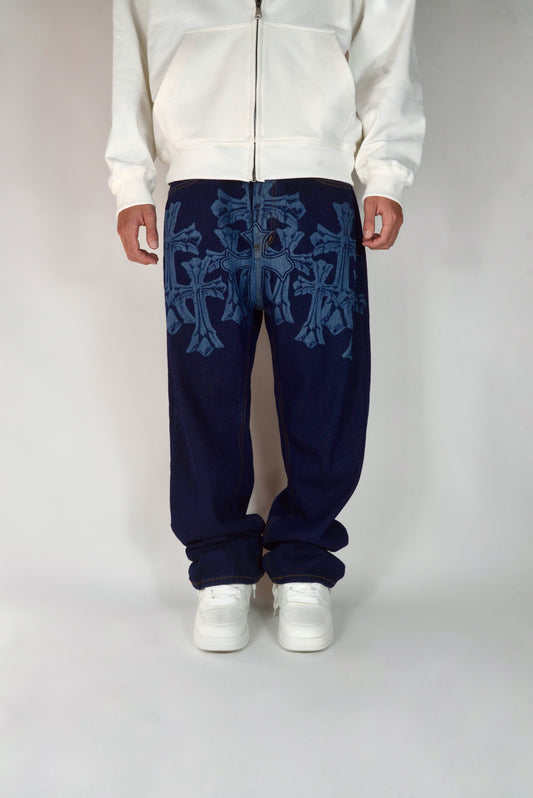 Jeans Con Croci Baggy Fit