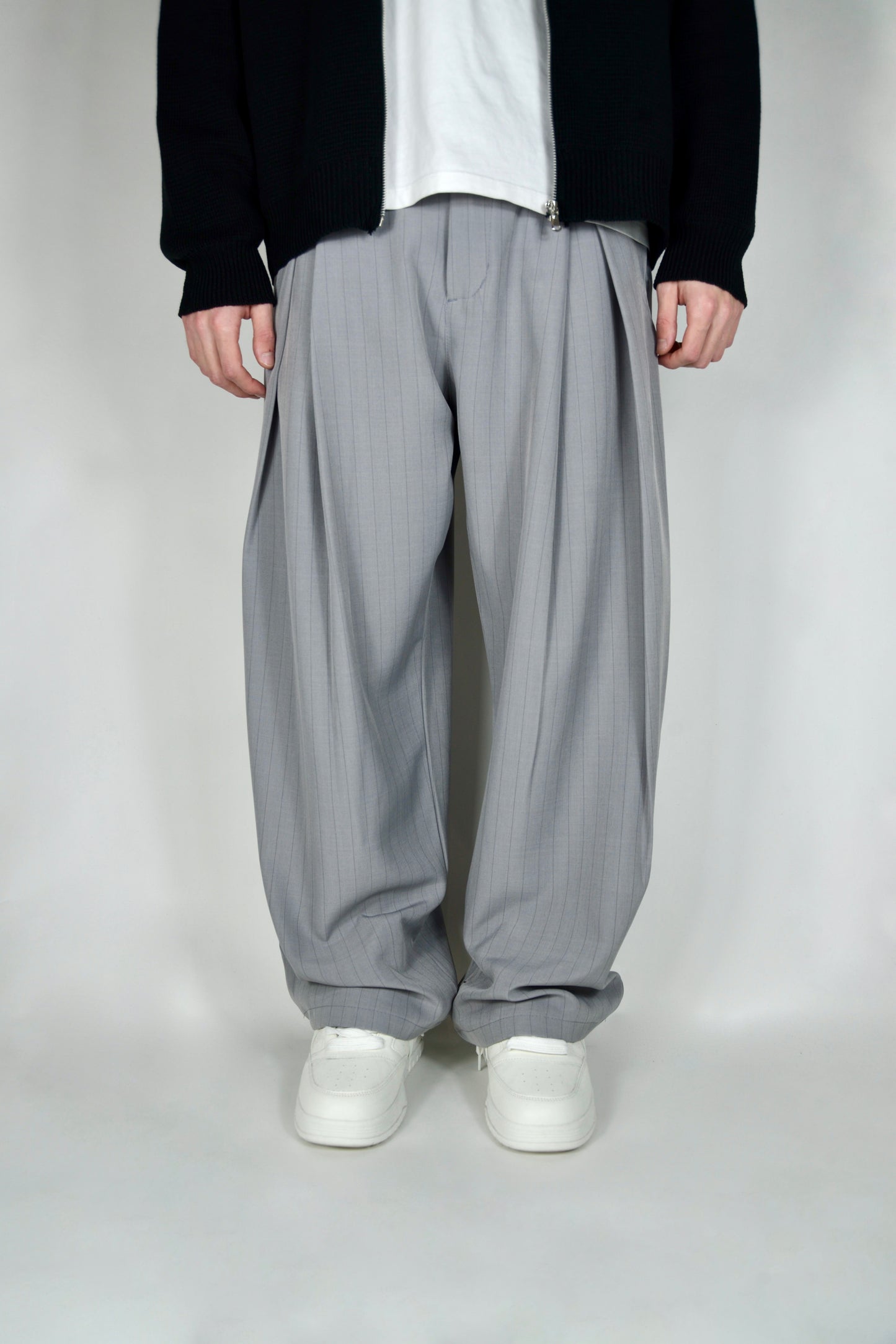 Pantalone Gessato Grigio