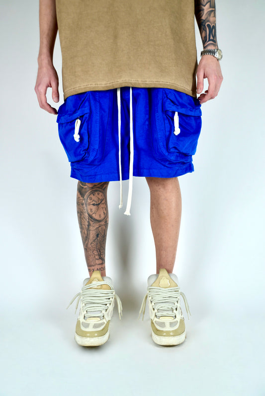 Pantaloncino Cargo Frontale Blu Elettrico