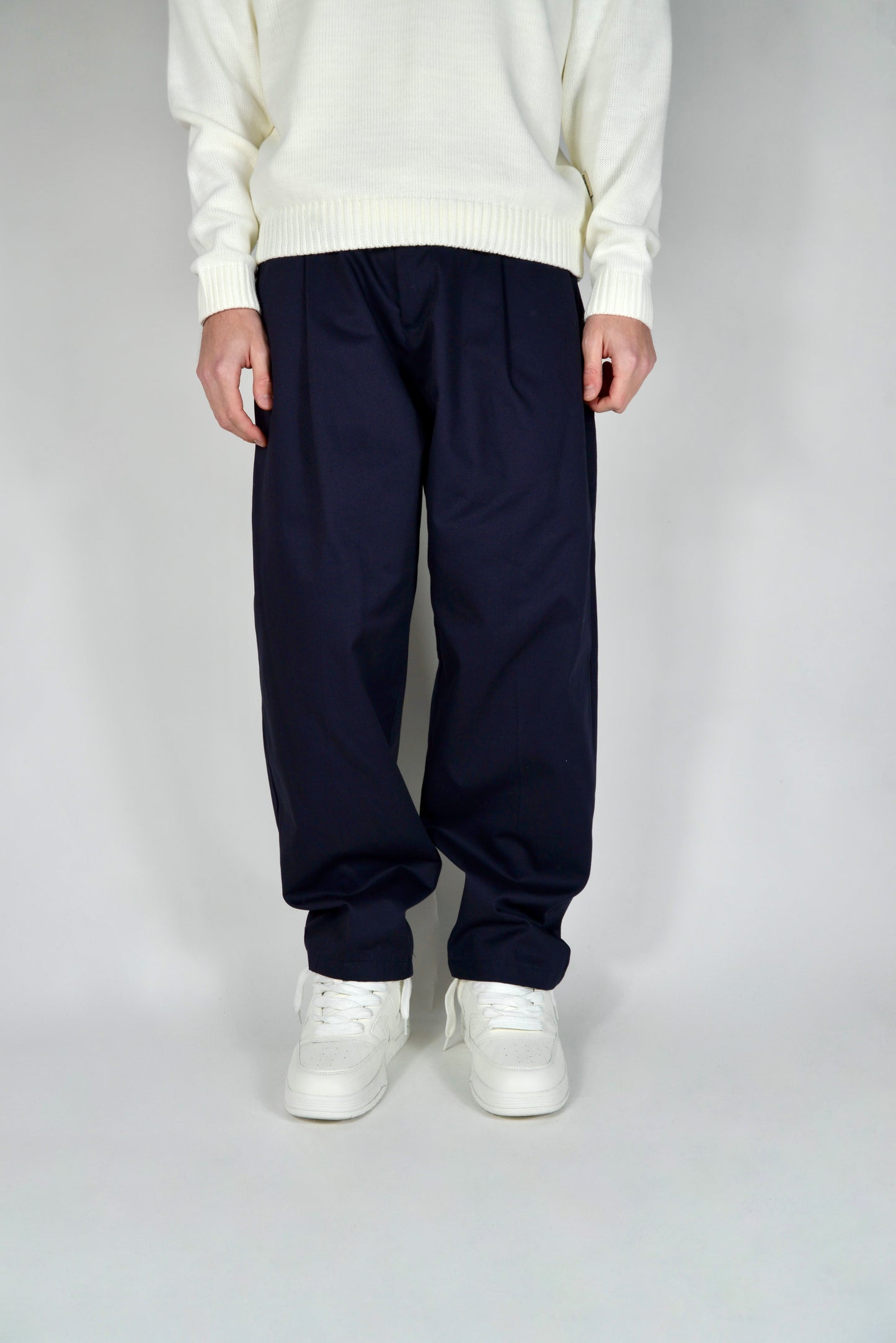 Pantalone Straight Leg Blu Notte