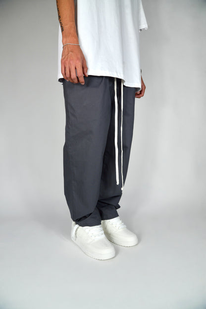 Pantalaccio In Cotone Fondo Ampio Grigio