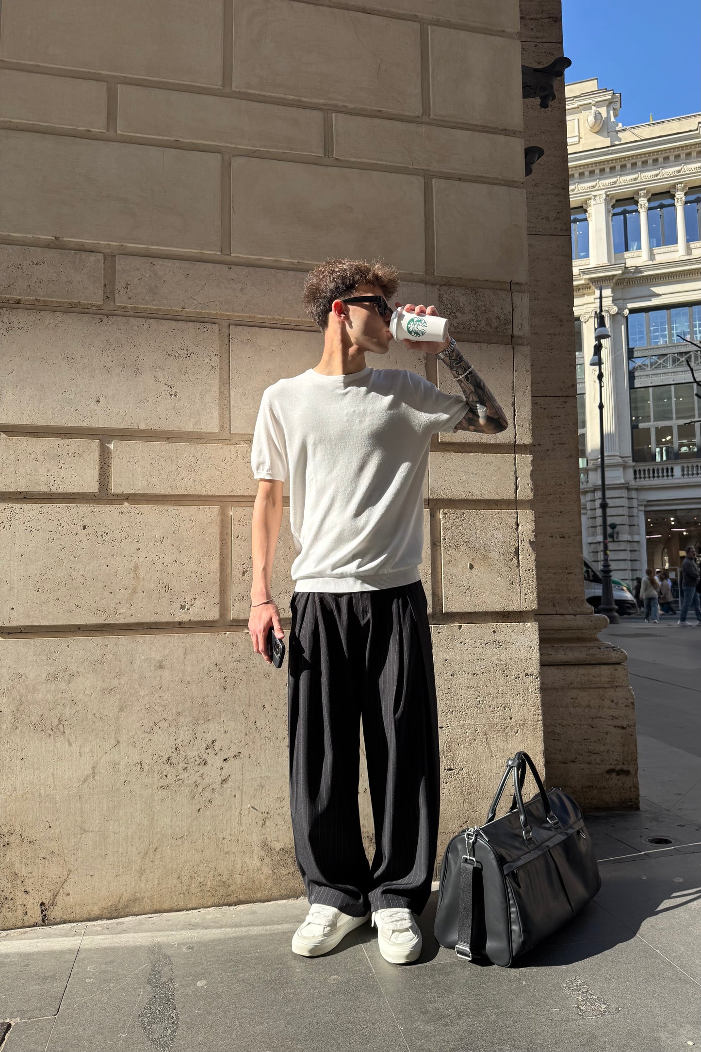 T-Shirt In Filo Bianca