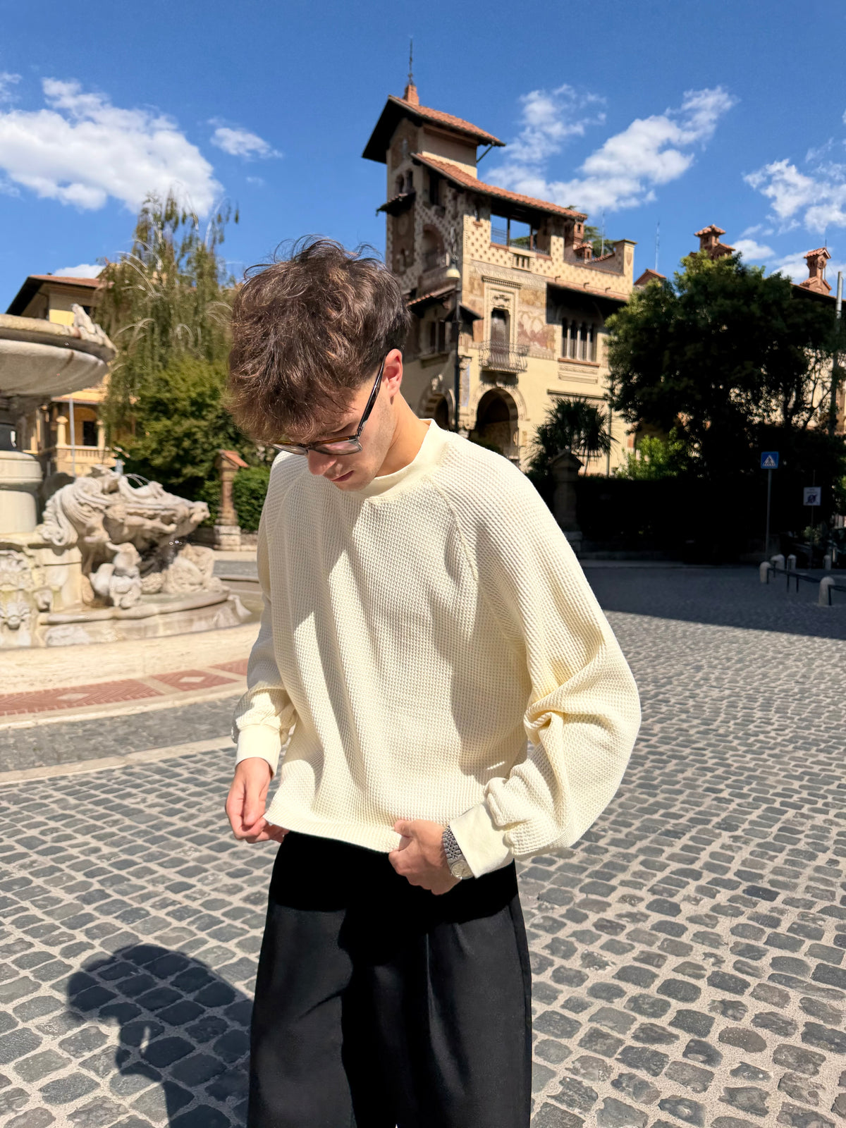 Waffle Longsleeve Crema