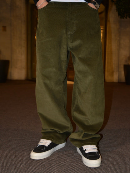 Pantalone In Velluto Verde