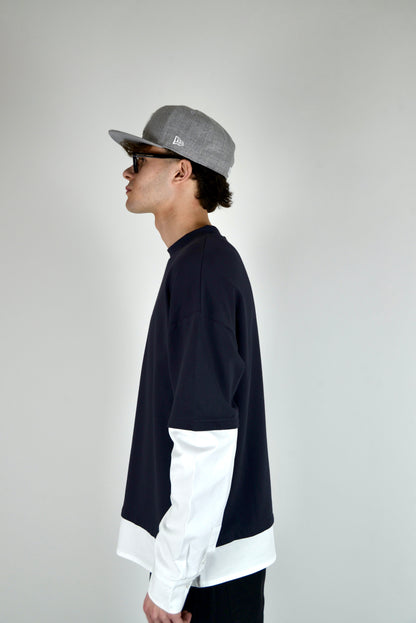 T-shirt Manica Camicia Piombo