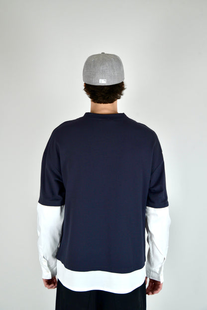T-shirt Manica Camicia Piombo