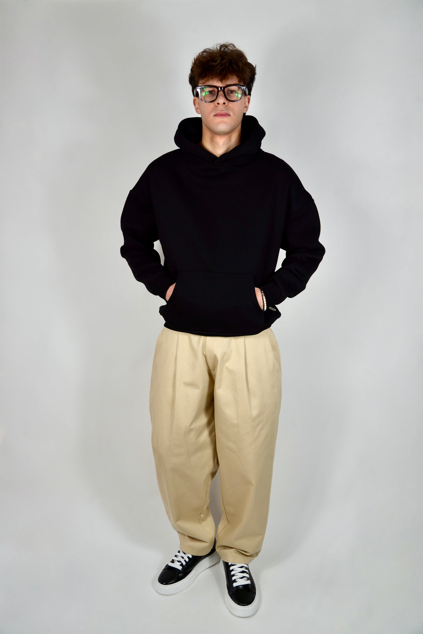 Pantalone Straight Leg Beige