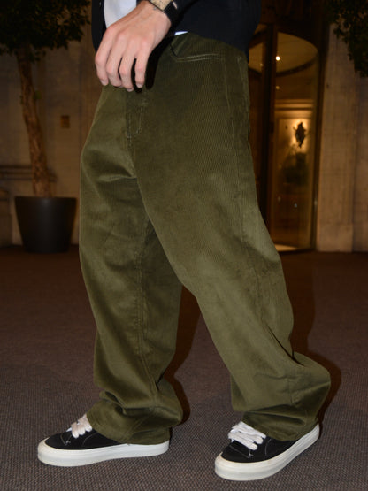 Pantalone In Velluto Verde