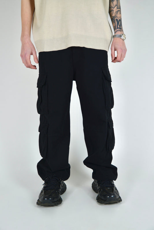 Jeans Cargo Baggy Fit Nero