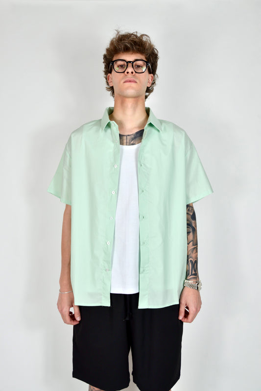 Camicia Elegante Verde Acqua