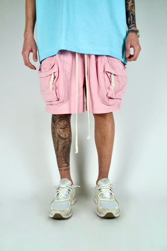 Pantaloncino Cargo Frontale Rosa