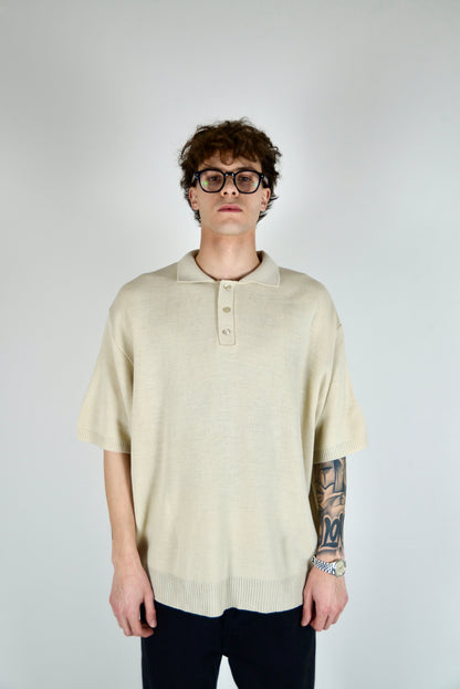 Polo In Filo Beige