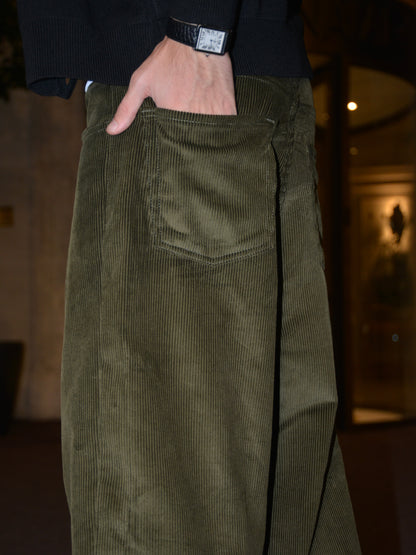 Pantalone In Velluto Verde