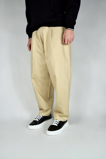 Pantalone Straight Leg Beige