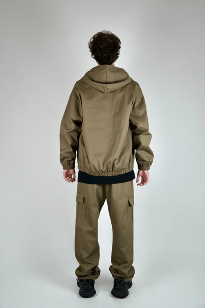 Coordinato In Bull Di Cotone Cargo Cammello