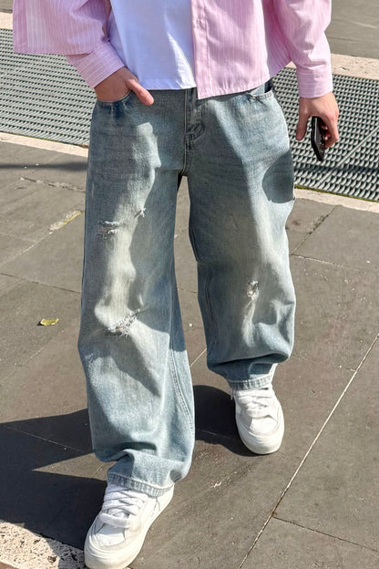 Jeans Super Baggy Celeste