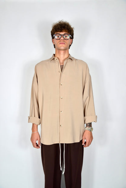 Camicia Oversize Beige