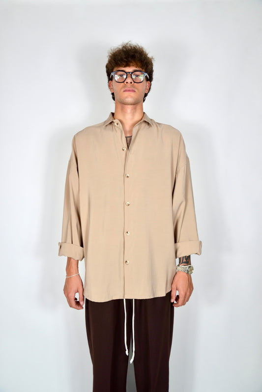 Camicia Oversize Beige