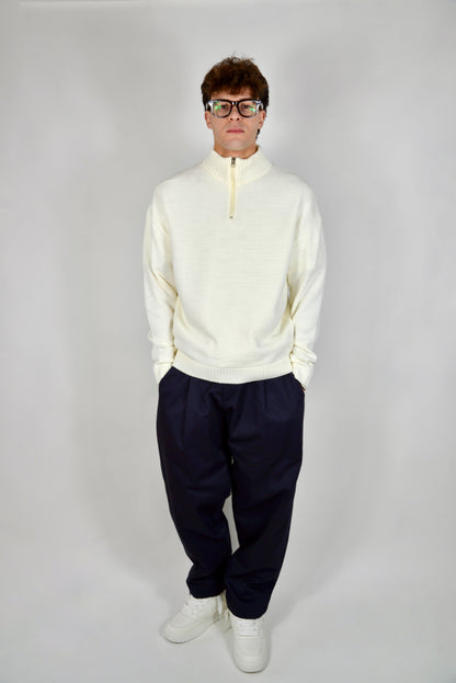 Pantalone Straight Leg Blu Notte