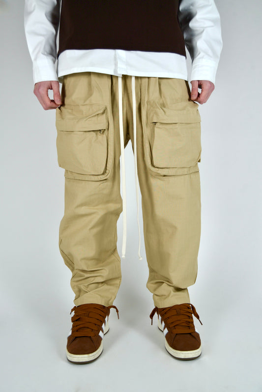 Cargo Frontale Fondo Ampio Beige