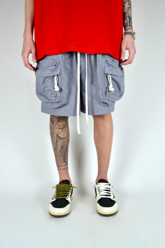 Pantaloncino Cargo Frontale Grigio