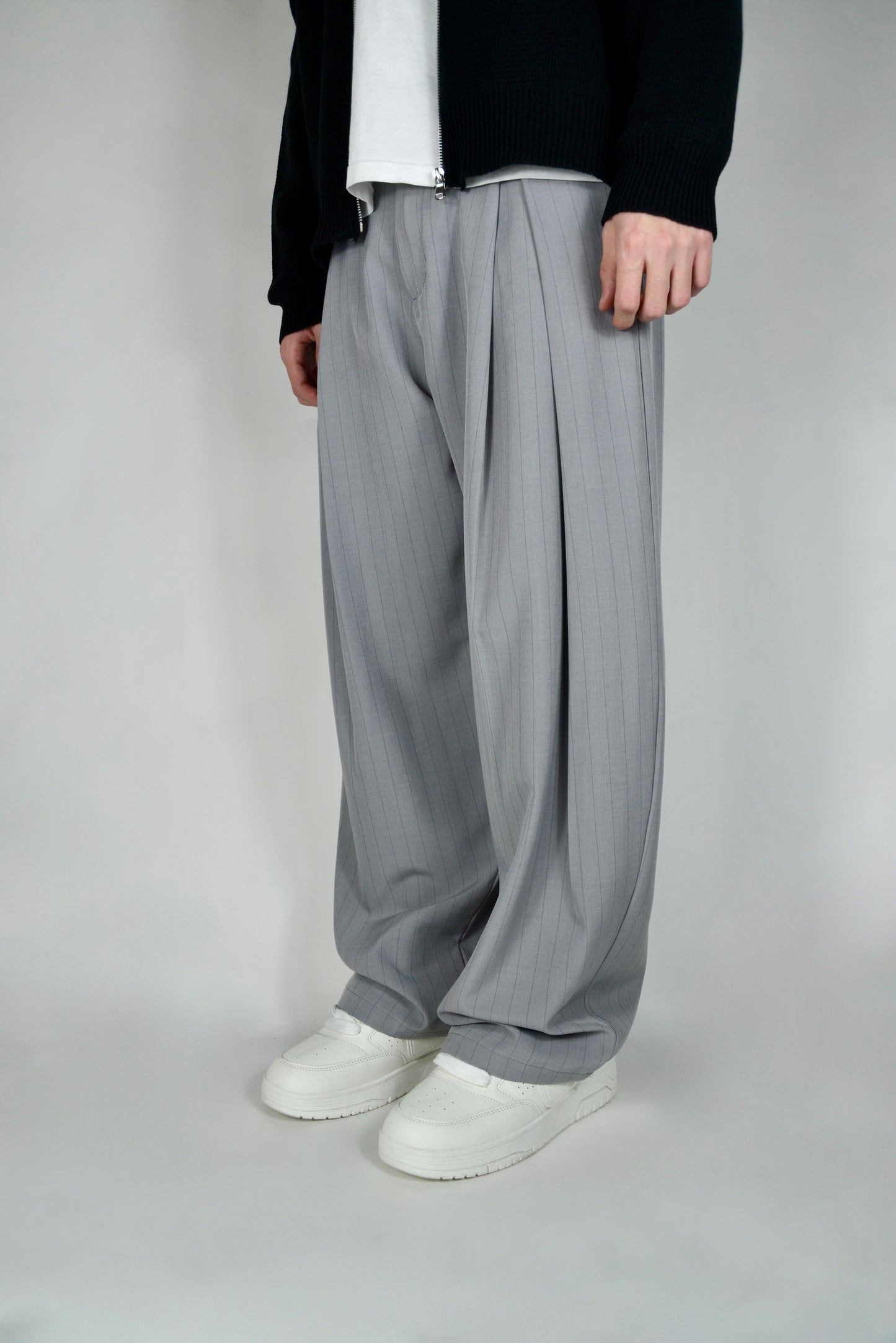 Pantalone Gessato Grigio