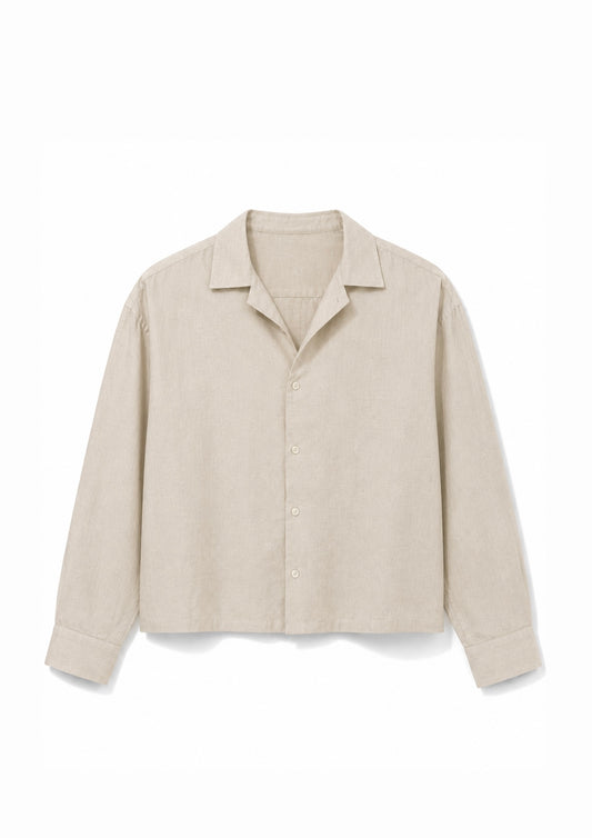 Camicia Cancún In Lino Beige