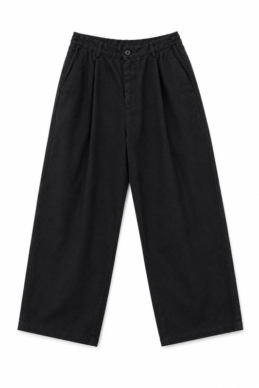 Pantalone Cancún In Lino Nero