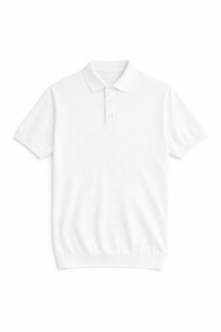 Polo In Filo Bianca
