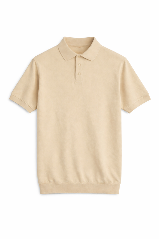 Polo In Filo Beige
