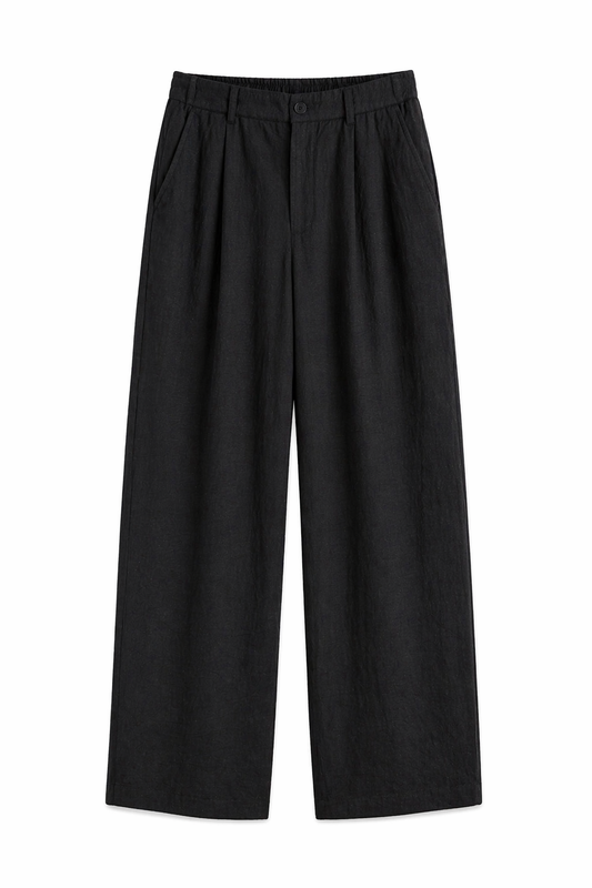 Pantalone In Viscosa Nero