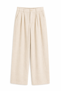 Pantalone In Viscosa Beige