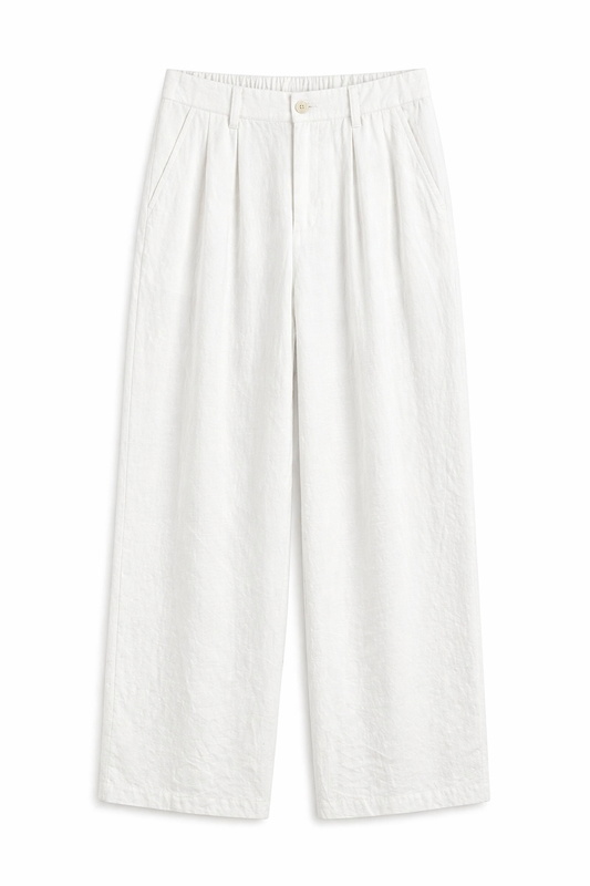 Pantalone In Viscosa Bianco