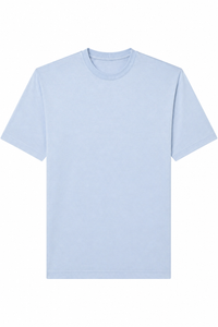 T-Shirt In Filo Di Scozia Celeste