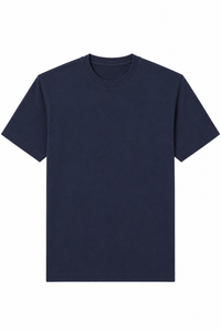 T-Shirt In Filo Di Scozia Blu