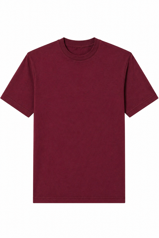 T-Shirt In Filo Di Scozia Bordeaux