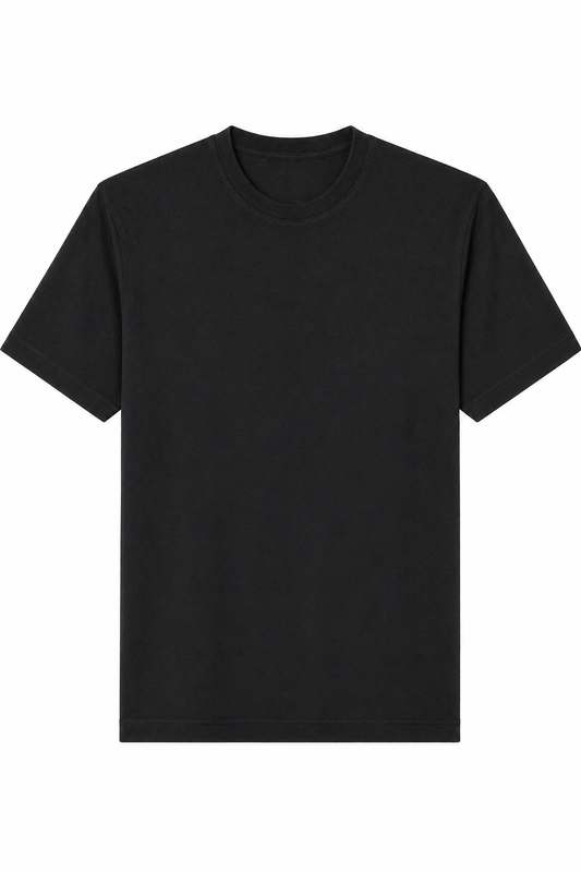T-Shirt In Filo Di Scozia Nera