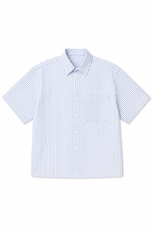 Camicia Panama Celeste/Bianca